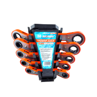 Накидные ключи 6-21 мм с трещоткой и реверсом, 5 предметов (2950)